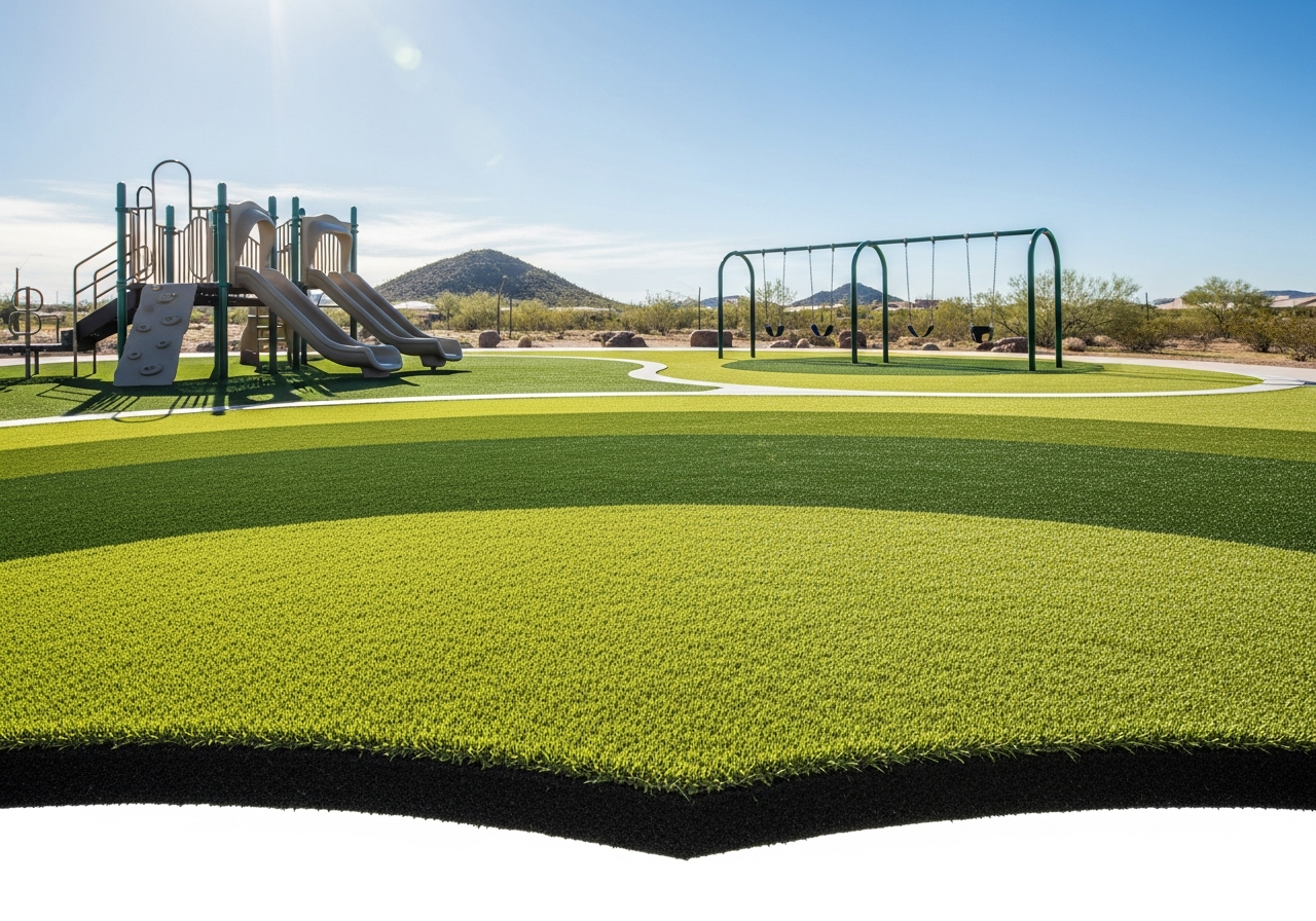 Safe turf surface